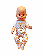 Одяг для ляльки Бебі Бона/Baby Born 40-43 см набір футболки штани біло жовтий Жираф 8874, фото 4