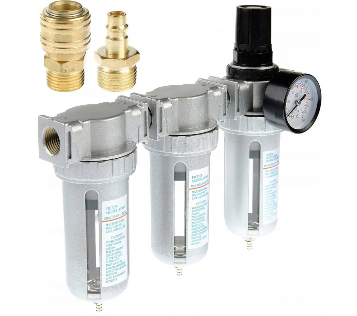 Потрійний блок підготовки повітря на компресор Vorfal V02008