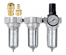 Потрійний блок підготовки повітря на компресор Vorfal V02008, фото 2