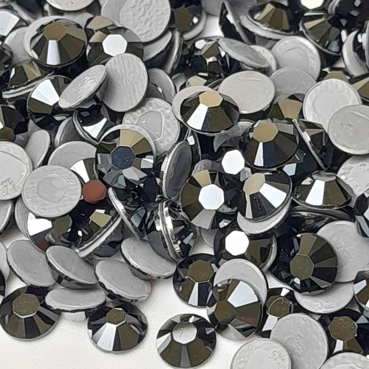 Клейові стрази Swarovski колір графітовий ss20 Hematite(5мм),50шт