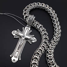 Срібні цепочки рамзес з хрестиком / кулоном