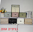 Сумка жіноча крос-боді стьобана 25*19 см з клапаном та довгим ремінцем зі штучної шкіри Zhenya, фото 2