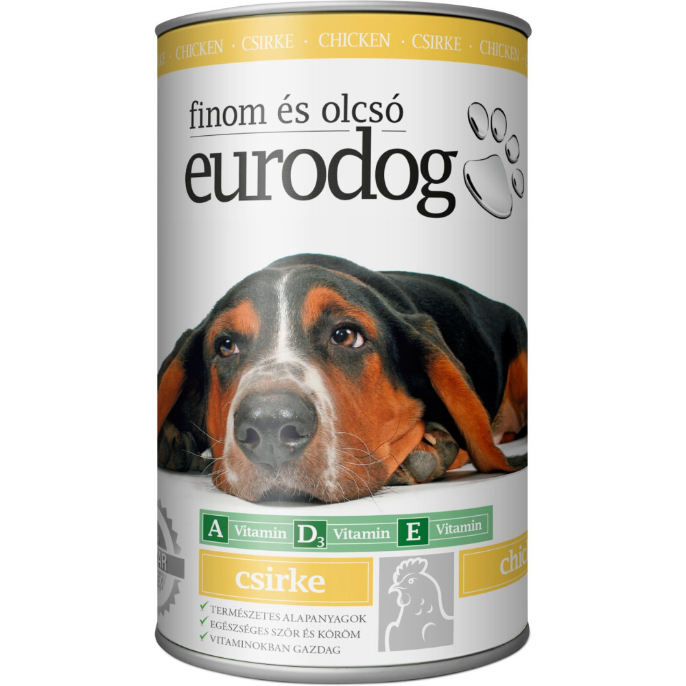Корм вологий для собак шматочки в желе з птахом EuroDog Poultry 1,24 кг