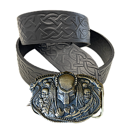 Ремінь (тиснення) з пряжкою Хижак латунь bb61