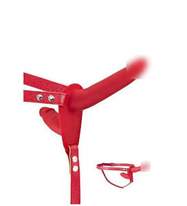 Подвійний страпон Fetish Tentation Strap-On with Double Dildo Red   | Promax