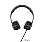 Навушники HOCO W21 with mic Graceful Charm (black)