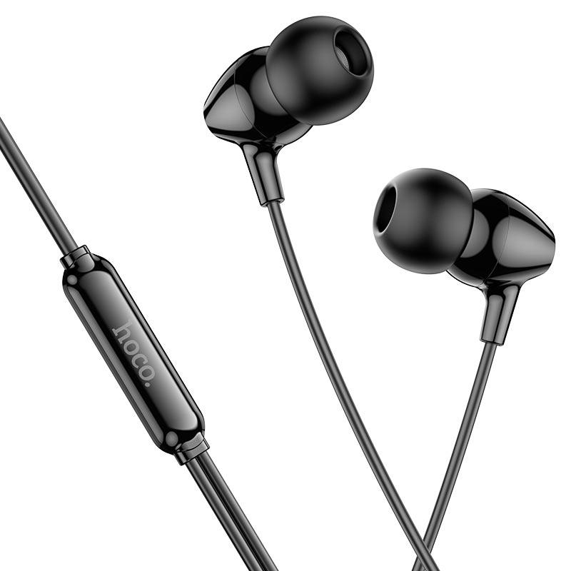 Навушники HOCO M94 universal earphones with microphone 1,2m. Black, фото 1