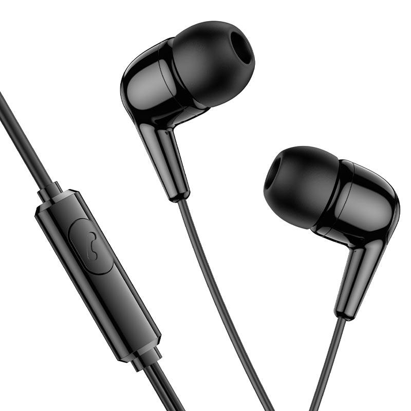 Навушники HOCO M97 Enjoy universal earphones with mic 1,2m Black, фото 1