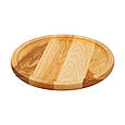 Кругла дошка для сервіровки Ø 30 см для подачі нарізок шашлика стейка Wood Lugi, фото 3