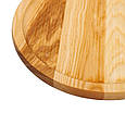 Кругла дошка для сервіровки Ø 30 см для подачі нарізок шашлика стейка Wood Lugi, фото 4