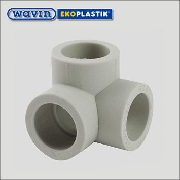 Потрійний кут 20 Wavin Ekoplastik поліпропіленовий, фото 1