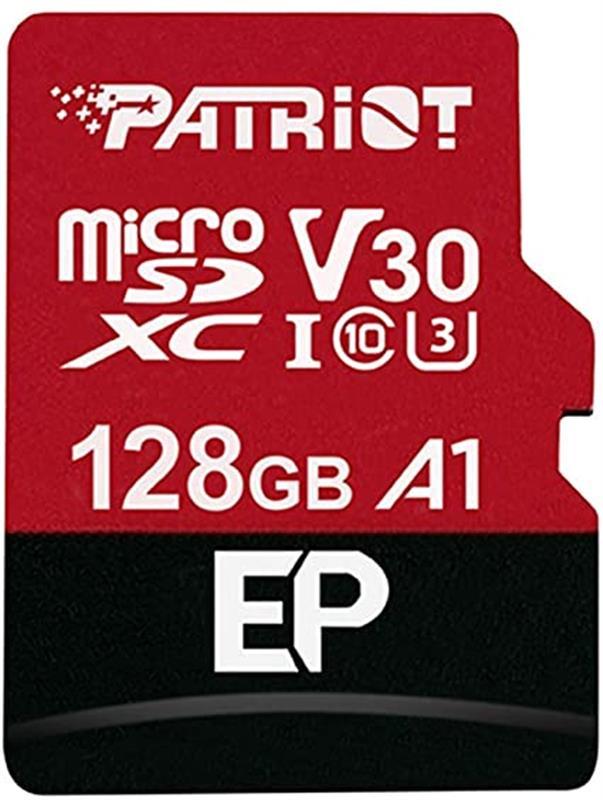 Карта пам'яті Patriot EP A1 R90/W80MB/s + SD-adapter (PEF128GEP31MCX), фото 1