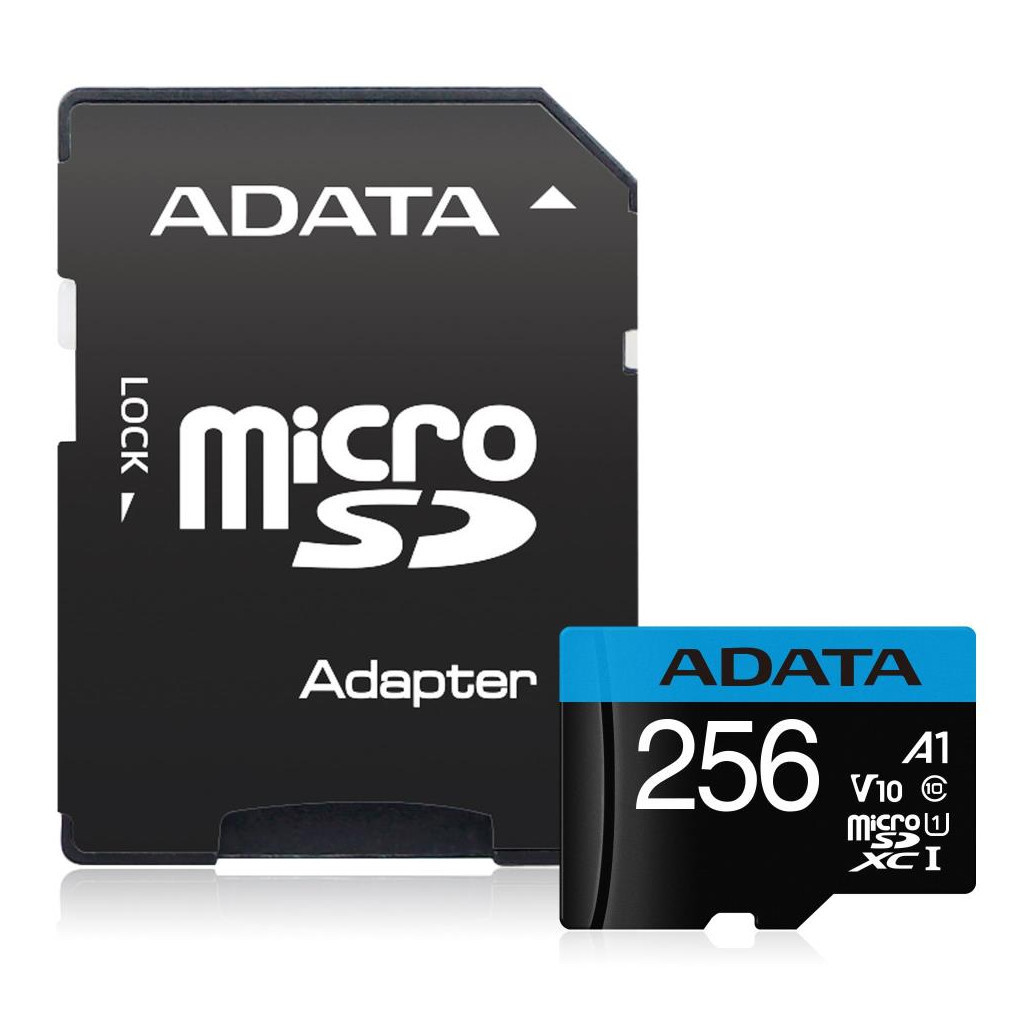 Карта пам'яті A-DATA Premier 256Gb Class 10 А1 (R-100Mb/s)  (adapter SD), фото 1