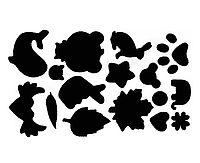 Набір фігурних латок для верхнього одягу, клейові