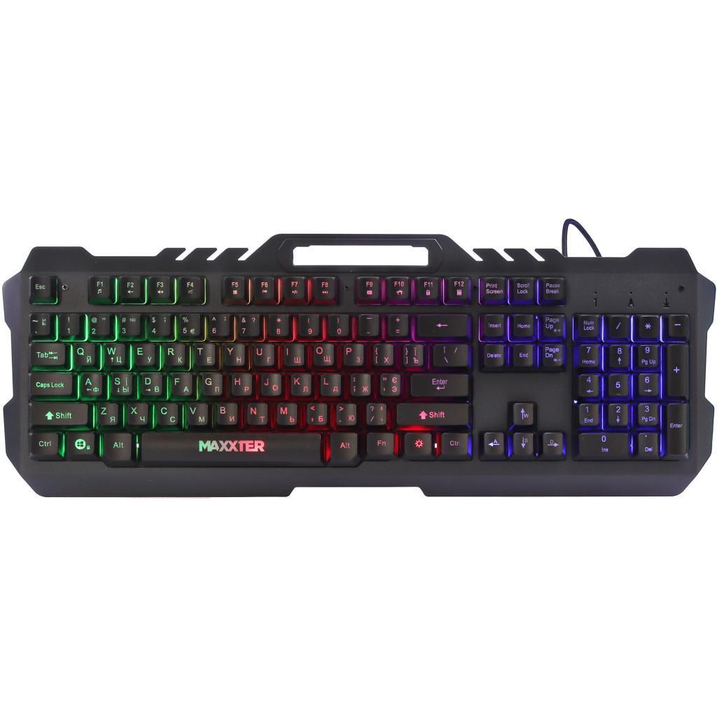 Клавіатура Maxxter KBG-UML-01-UA ігрова клавіатура, підсвічування, USB, Black, 19-keys Anti-Ghosting, метал, фото 1