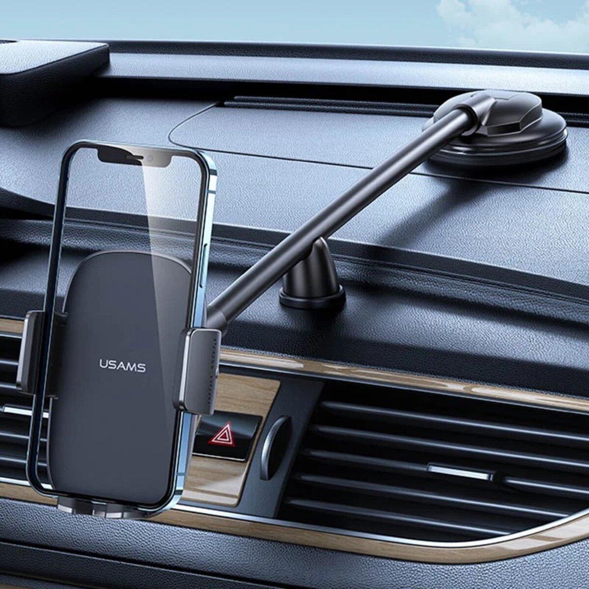 Автотримач Usams US-ZJ065 Car Center Console Retractable Phone Holder(Adjustable Gooseneck), фото 1