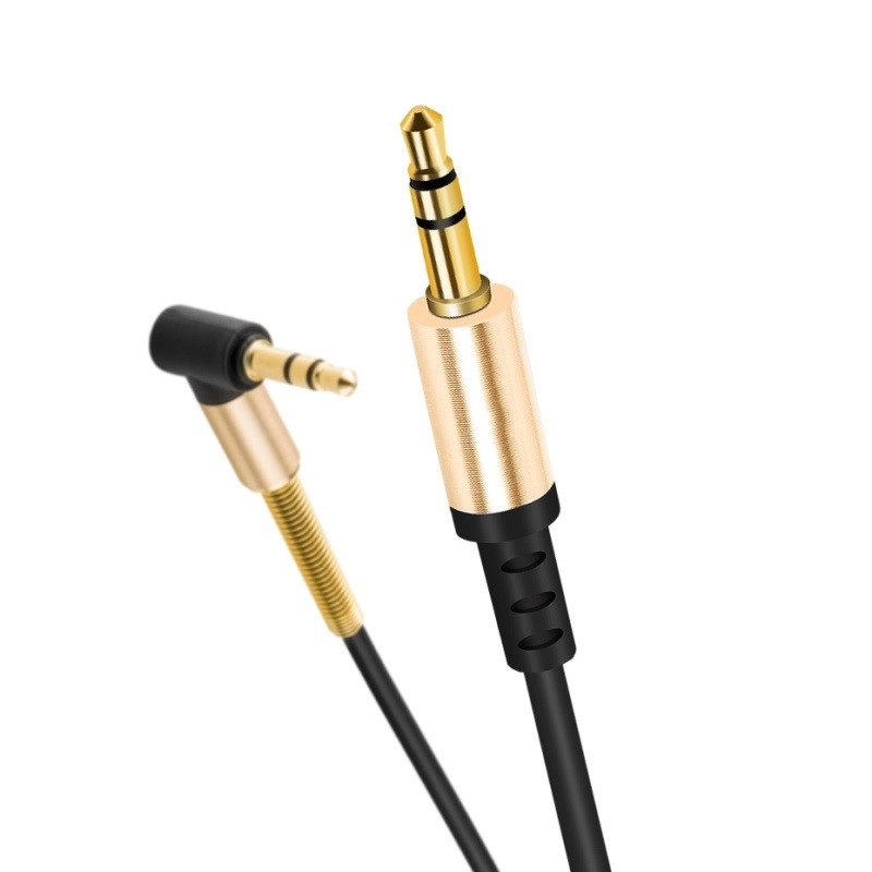 Кабель HOCO UPA02 AUX Spring Audio cable (with Mic) Black