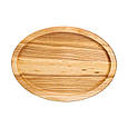 Дошка для сервірування 35×25 см овальна для подачі нарізок м'яса та гарнірів Wood Lugi, фото 3
