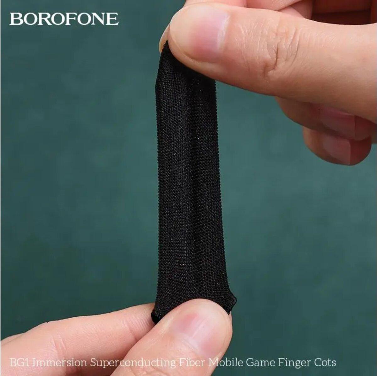 Ігрові напальчники Borofone BG1 Superconducting fiber mobile game finger cots(carbon fiber), фото 1