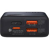 УМБ Повербанк PowerBank Baseus Adaman Metal Digital, 10000 mAh Black, 30W QC, фото 2