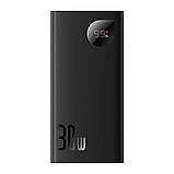 УМБ Повербанк PowerBank Baseus Adaman Metal Digital, 10000 mAh Black, 30W QC, фото 4