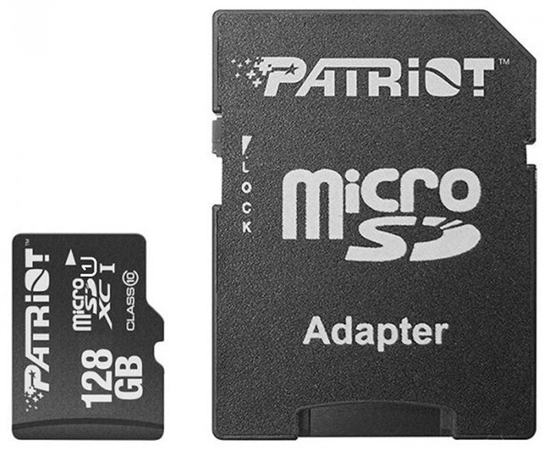 Карта пам'яті Patriot LX + SD-adapter (PSF128GMCSDXC10)