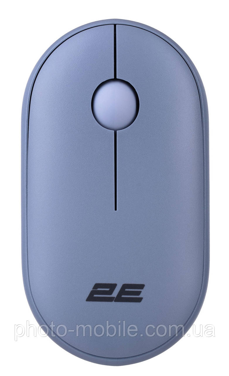 Комп'ютерна мишка 2E MF300 Silent, Stone Blue, Bluetooth / USB (2.4GHz), оптична, 1600 dpi, 3 кнопки, до 10 м, 1xAA (2E-MF300WBL)