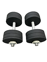 Гантелі 2 по 24 кг розбірні метал з покриттям набірні для дому W_1180