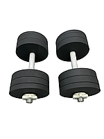 Гантелі металеві 2 по 26 кг розбірні пофарбовані метал комплект з покриттям складальні W_1181