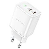 СЗУ BOROFONE BN9 Reacher PD35W dual port (2 USB-C) білий, фото 4