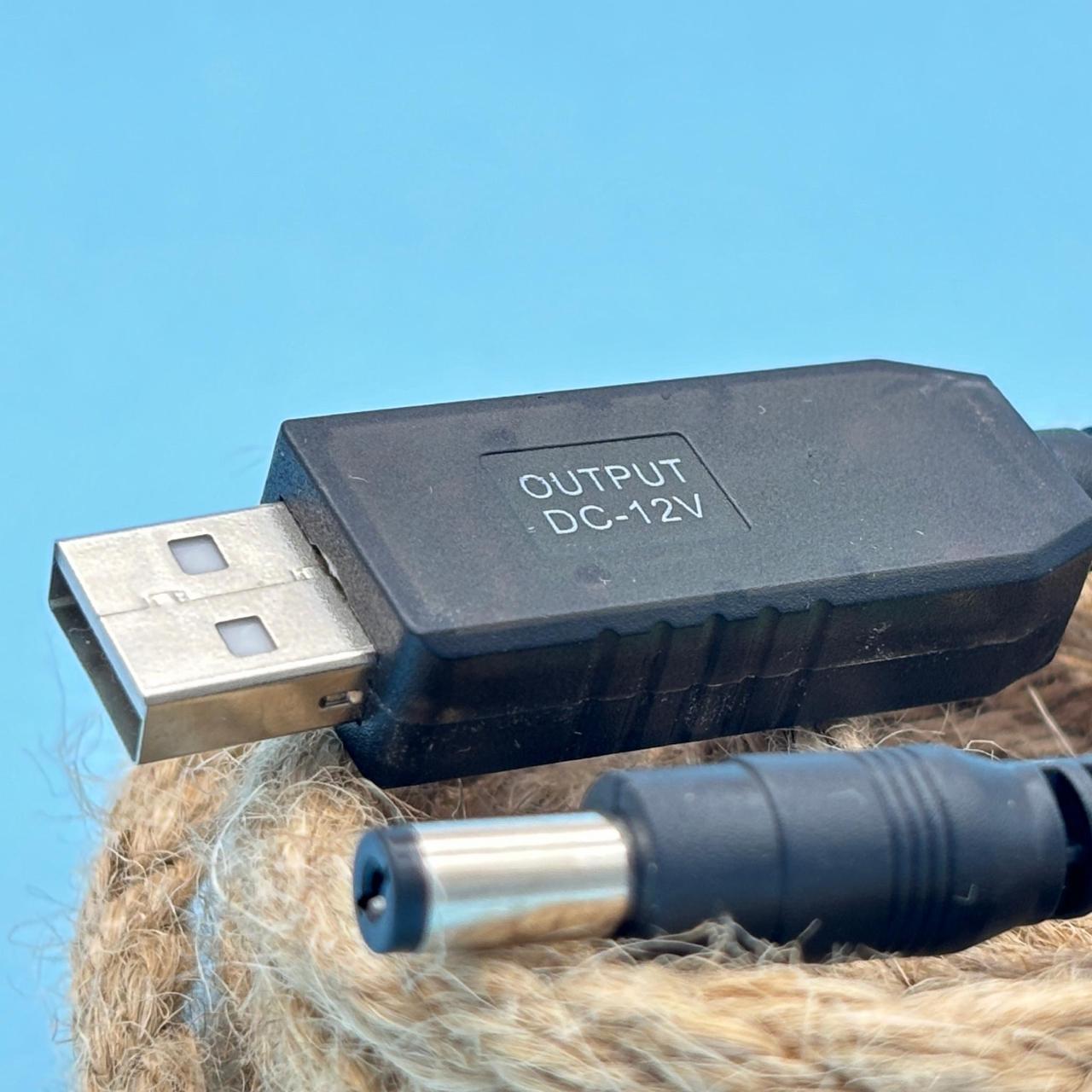 Кабель для роутера USB-DC універсальий 9-12V 5.5/2.1mm 1m
