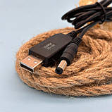 Кабель для роутера USB-DC універсальий 9-12V 5.5/2.1mm 1m, фото 4