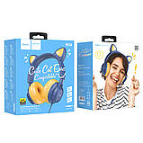 Навушники HOCO W36 Cat ear headphones with mic Midnight Blue, фото 4