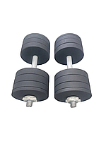 Гантелі 2 по 34 кг розбірний метал з покриттям набірні для дому Загальна вага 68 кг W_3800