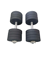 Гантелі 2 по 38 кг розбірний метал з покриттям набірні для дому Загальна вага 76 кг W_3802