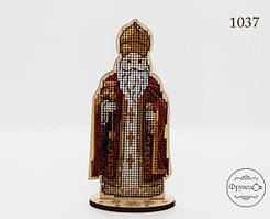 Набір для вишивання хрестиком на дерев'яній основі ФрузелОк Св.Миколай 1037