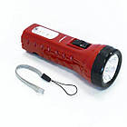 Ліхтар Tiross TS-1129 LED+COB, 500mAh, 220V Чорно-червоний