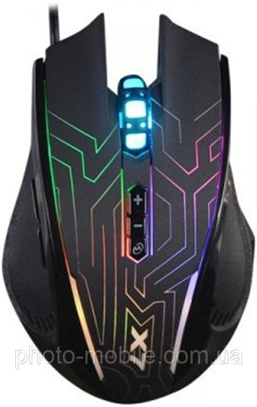 Комп'ютерна мишка A4tech X87 Game Oscar Neon mouse Maze Black, Optical, USB, 2400 dpi, Gaming X7, програмовані кнопки