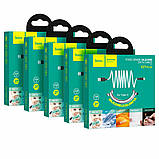 Кабель HOCO X21 Plus USB to Type-C 3A, 2m, silicone, silicone connectors, Black+White, фото 4