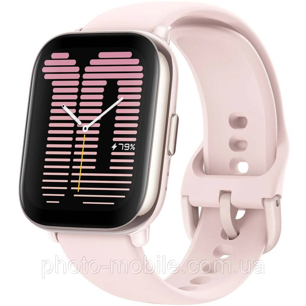 Смарт-годинник Amazfit Active Petal Pink; 1.75" (450х390) AMOLED сенсорний / Bluetooth / 42.36 x 35.9 x 10.75 мм, 24 г / 300 мАг /