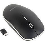Комп'ютерна мишка Gembird MUSW-4BSC-01 бездротова, Black, USB Type-C ресивер, dpi:1600, USB, AAx1 шт, фото 3