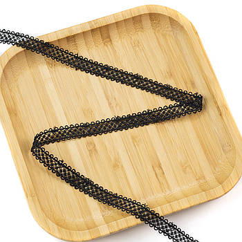 Чорне мереживо 12мм відріз 1м MER082