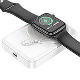 Power Bank Hoco Q11 Expressar PD20W 3-in-1 magnetic PD/Apple-Watch/MagSafe 10.000mAh White, фото 3