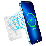 Power Bank Hoco Q11 Expressar PD20W 3-in-1 magnetic PD/Apple-Watch/MagSafe 10.000mAh White, фото 5