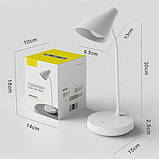 Світильник LED настільний конусний з акумулятором EH-071W, фото 6