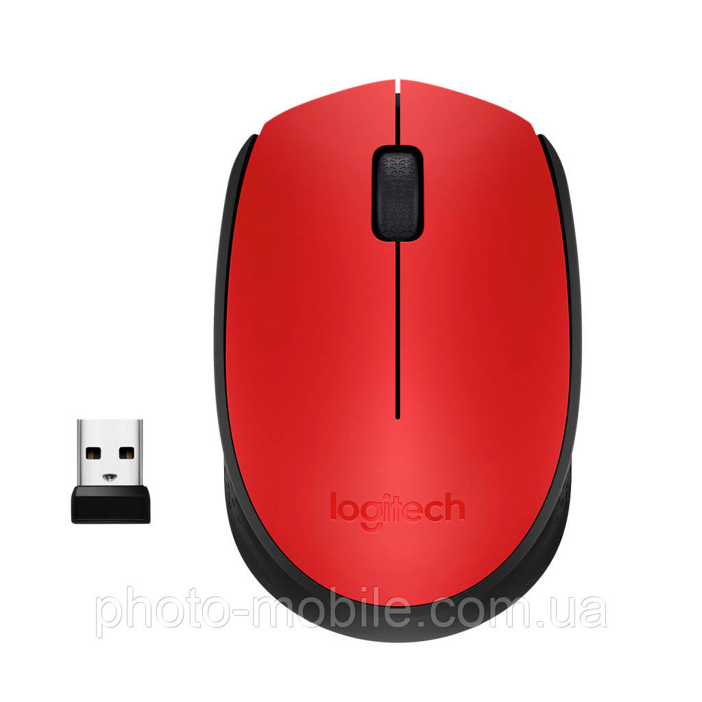 Комп'ютерна миша бездротова Logitech M171 Red/Black USB