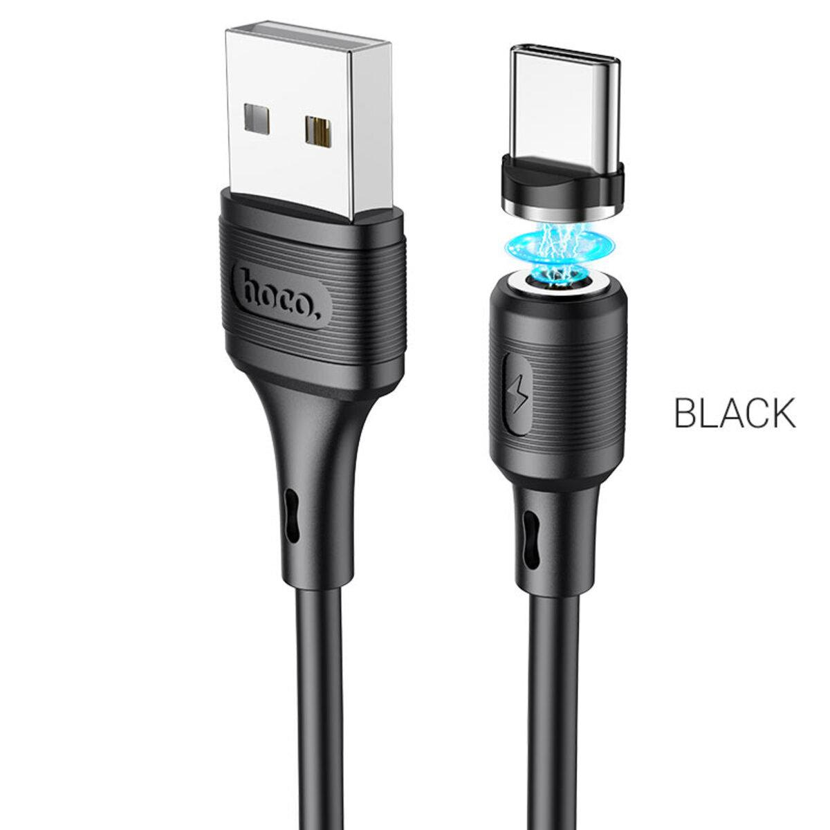 Кабель HOCO X52 Sereno magnetic charging cable for Type-C 2A/1m. Black