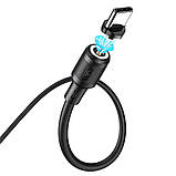 Кабель HOCO X52 Sereno magnetic charging cable for Type-C 2A/1m. Black, фото 3