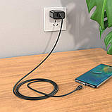 Кабель HOCO X52 Sereno magnetic charging cable for Type-C 2A/1m. Black, фото 6