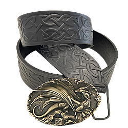 Ремінь (тиснення) з пряжкою Дрогон латунь bb64